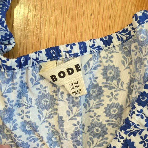 Boden Blue Floral Bridal Easter Preppy Midi Dress Womens US size 10P - Picture 4 of 7